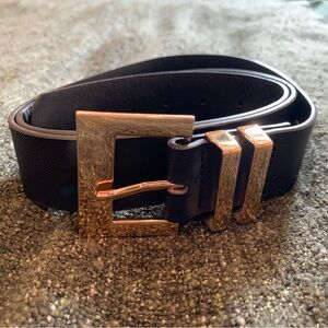 Black Belt with Rose Gold Buckle